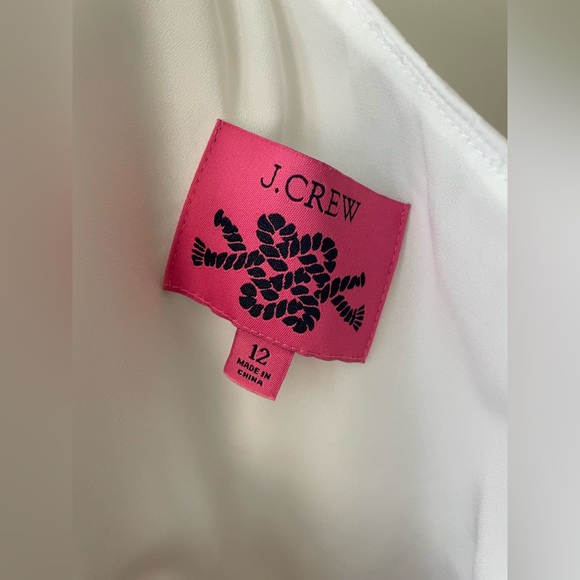 J.Crew one-shoulder maxi dress in cotton poplin w/ color ribbon stripes. Size 12 - Picture 9 of 14